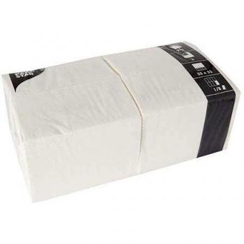 PAPSTAR 14234 Royal Collection - Juego de servilletas, 250 Unidades, 3 Capas, Pliegue 1/8, 33 x 33 cm, Color Blanco