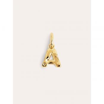 Charm Singularu Letter Organic Plata Baño Oro - Letra A