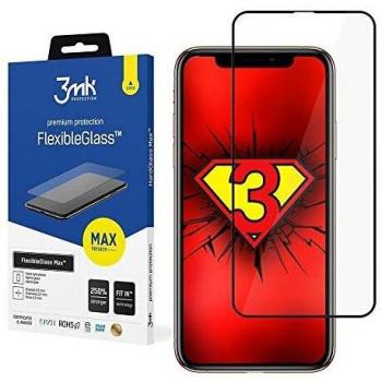 Protector de Pantalla FlexibleGlass Max para iPhone Xs - Cristal Híbrido Negro