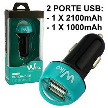Wiko Mini Cargador de Coche con Puerto USB Doble