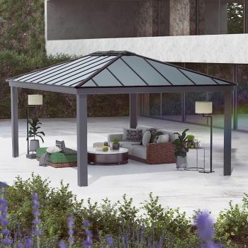 Pérgola de aluminio y policarbonato aislante 426x364cm Dallas 4300 - Palram