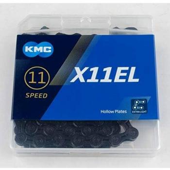Â KMC Chain X-11-EL Cadena Estrecha, Unisex Adulto, Negro, 118 eslabones