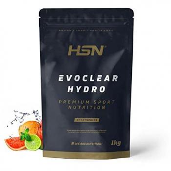 Clear Whey HSN Evoclear Hydro | Proteína Hidrolizada de Suero de Leche Tipo Zumo Refrescante Sabor Ponche de Frutas 1 kg = 40 Tomas | No-GMO, Vegetariana,