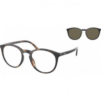 Polo Ralph Lauren PH4183U Men's Eyewear - Panthos Havana Frame with Clip-On 5057/3, Blue Light Block Available