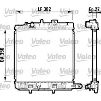 Radiador de refrigeración del motor VALEO 732726, compatible con vehículos, fabricado por Valeo, diseñado para optimizar la temperatura del motor y prevenir el sobrecalentamiento