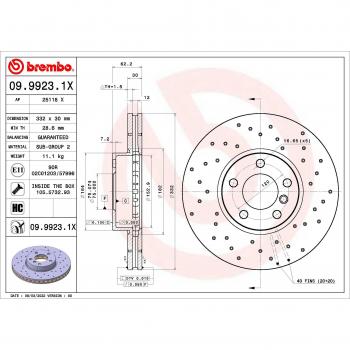 Disco de freno BREMBO 09.9923.1X