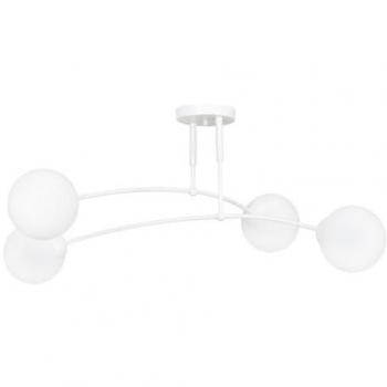 Lámpara de Techo EPIKASA Pregos, Acero Blanco con Recubrimiento de Polvo y Vidrio - 60x30x60 cm