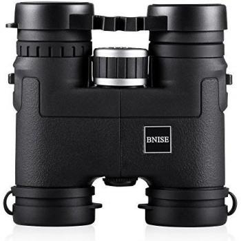 BNISE® - 8x32 Prismáticos Compacto y ligero - Cuerpo de aleación de magnesio - Totalmente Recubrimientos ópticos múltiples y Fase Recubierto Prismas BAK-4 - Brillante y sin Distorsiones de Imagen - Negro Colores