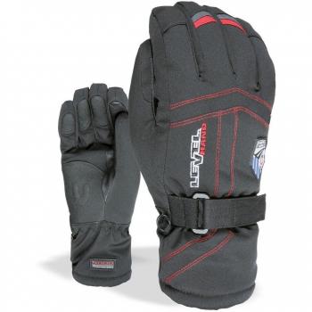 Level - Guantes de esquí para niño, tamaño 6, 1 rojo