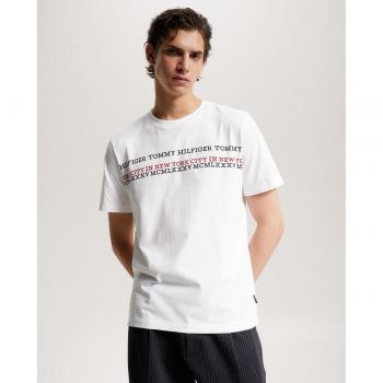 Camiseta Tommy Hilfiger Manga Corta con Logo Blanco