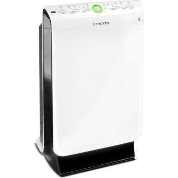 Purificador de Aire Trotec AirgoClean 100 E - Diseño moderno, filtro HEPA, capacidad para habitaciones hasta 40 m², bajo nivel de ruido, funciones de ventilación y purificación