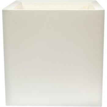 WellHome - Macetero de polietileno blanco por rotomoldeo de alta calidad 40x40 cm