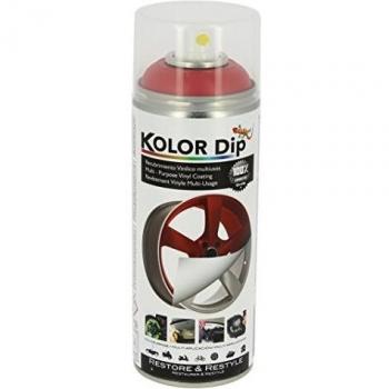 Kolor Dip Spain KD12002 Pintura en Spray con Vinilo Líquido Extraible, Rojo Metalizado, 400 ml