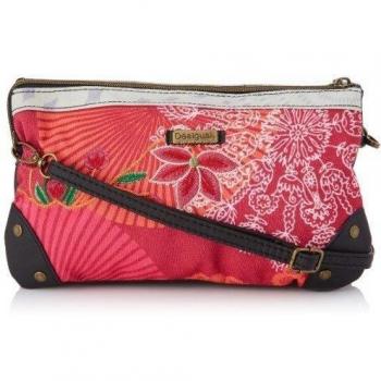 Desigual BOLS_DOROTHEA  FLOREADA, 3001, U - Bolso de hombro de material sintético mujer, color rojo, talla 26x16x4 cm