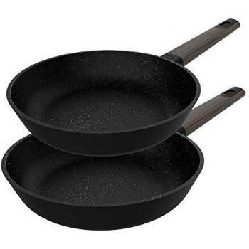 Cecotec Set de Sartenes Polka Excellence 20-24 Bucket Set Force. Diámetro 20-24 cm, Aluminio Fundido, Revestimiento Antiadherente, Apta para todo tipo de Cocinas y Lavavajillas