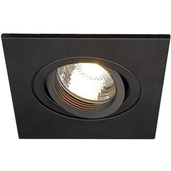 Empotrable Cuadrado SLV NEW TRIA XL GU10 50W Negro Mate con Clipfedern