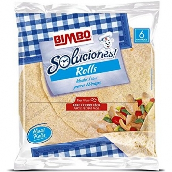 Bimbo Rapiditas Wraps de Harina, Paquete de 6 Unidades, 240 gr.