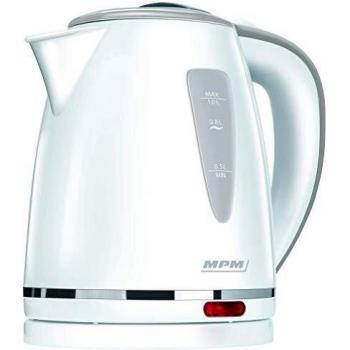 MPM MCZ-64 Hervidor de Agua Eléctrico Inalámbrico de Polímero Termoresistente, 1 Litros, 1200W, Libre