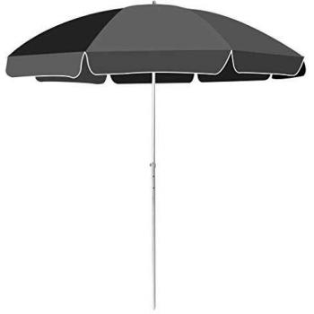 vidaXL Sombrilla de Playa 240 cm Gris Antracita Parasol Toldo Cubierta Jardín