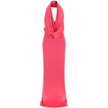 Giuseppe Di Morabito Maxi Gown with Built-in Hood - 42 Fuchsia, Pink Elegant Dress, Female, Size: S