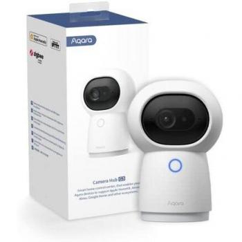 Aqara Camera Hub G3 2K Interior Seguridad IP Esférica Reconocimiento Facial y Gestos IA Mando Distancia IR 360° Visión Compatible HomeKit Secure Video Alexa Google Assistant IFTTT Blanco Techo/P