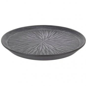 Plato Llano Stoneware Lotus Porcelana Negro (ø 23 x 2,5 cm)