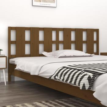 Cabecero para cama ámbar 205,5x4x100 cm madera maciza de pino marrón miel