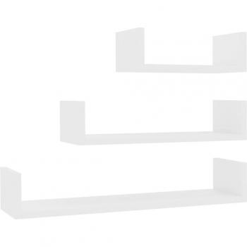 Set de 3 Estanterías Cuadradas Iago en Madera de Paulownia y Acero Color Marrón para Decoración de Interiores
