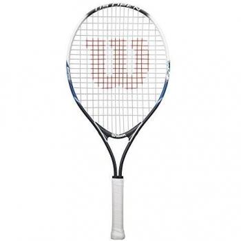 Wilson Us Open W/O - Raqueta de tenis para niños, color gris / blanco / azul, 25 pulgadas