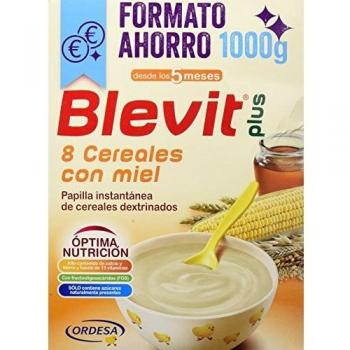 Blevit Plus 8 Cereales con Miel - Paquete de 2 x 500 gr - Total: 1000 gr