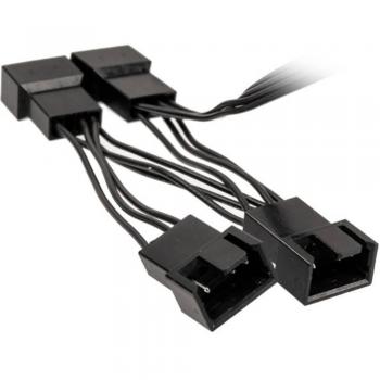 Kolink 1-4 PWM Fan Splitter Cable - 0.35m Black
