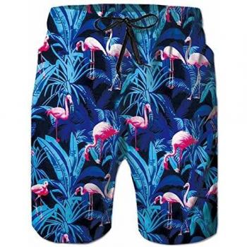 RAISEVERN Hombres Shorts de baño de Secado rápido Bañador Todos los Pantalones Cortos Imprimir con Meshlining