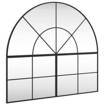 Espejo de Pared Arco de Hierro Negro, Dimensiones disponibles: 60 x 70 cm, 60 x 90 cm, 80 x 80 cm, y 100 x 90 cm; ideal para decoración en