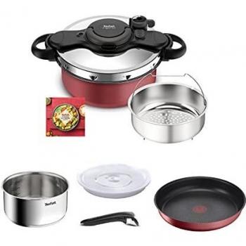 Set de Cocina Tefal Ingenio All In One 8 Piezas - Inducción, Antiadherente, Apto para Lavavajillas, Cocción al Vapor