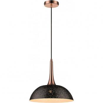 Lámpara colgante de techo tipo domo negro mate CAMBRIDGE L30 con 1 luz, casquillo E27