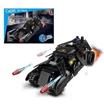 Coche de construcción Murciélago (Wild Chariots) - Set de 212 piezas - Vehículo retrofricción - Color negro - Recomendado para +6 años - Línea Steam (DEQUBE 927D00120)
