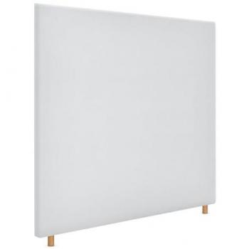 Cabecero Tapizado Aqualine Liso hasta el Suelo en Polipiel o Tela Blanco (150x120 cm)