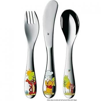 WMF Disney Winnie the Pooh - Cubertería infantil 3 piezas (tenedor, cuchillo de mesa y cuchara)