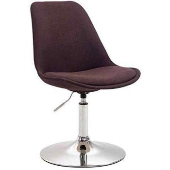 Silla de Comedor Maverick en Tela Marrón, Giratoria y Ajustable en Altura