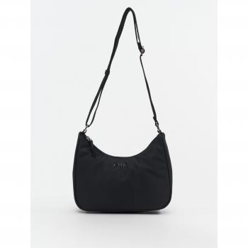 Bolso Levi's Shoulder negro con diseño de media luna y cremallera -19x7x5cm-