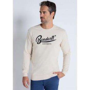 Sudadera básica con cuello caja off white de Bendorff