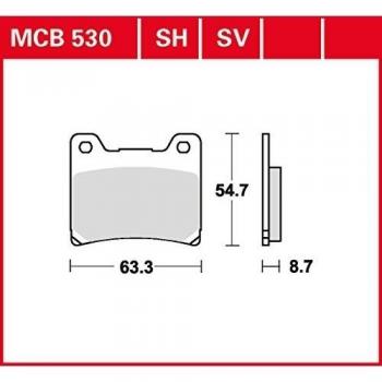 plaquette de freins Lucas MCB530SV pour Yamaha FJ 1100 47E | Yamaha FJ 1200 1XJ | Yamaha FZ 600 3BX | Yamaha FZ 750 1FN | Yamaha FZX 750 Fazer 2JE | Yamaha RD 500 LC 1GE | Yamaha RD 500 LC 47X | Yamaha TDM 850 3VD | Yamaha XJ 600 ,N 3KM | Y