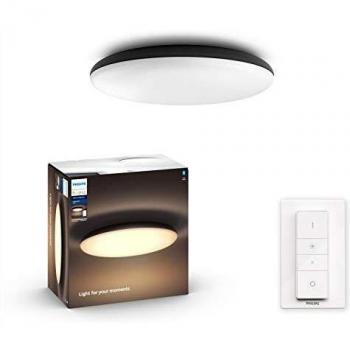 Plafón LED Philips Hue Cher 39W, Ambiente Blanco, Negro, Bluetooth y Wifi