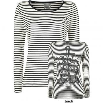 R.E.D. by EMP Here to Stay Manga Larga Mujer Negro-Blanco XXL