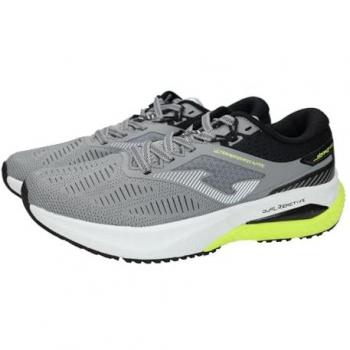 Zapatillas Deportivas para Hombre HISPALIS GRIS y VERDE FLUORESCENTE, Talla 43, Suela de Goma