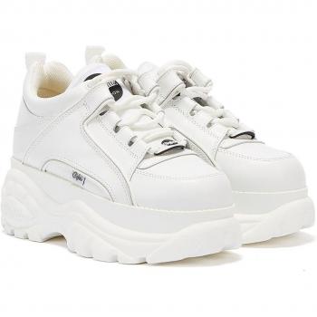 Buffalo London 1339-14 2.0 Mujer Zapatillas de Piel con Plataforma en Blanco