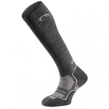 Calcetines Térmicos de Montaña Unisex Lurbel Fanlo Six, Antiamplollas, Sin Costuras, Altos, Lana, Gris/Plata