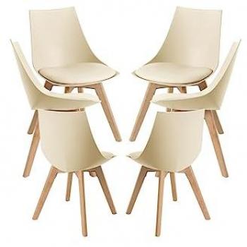 Pack 6 Sillas Comedor Blok - Beige