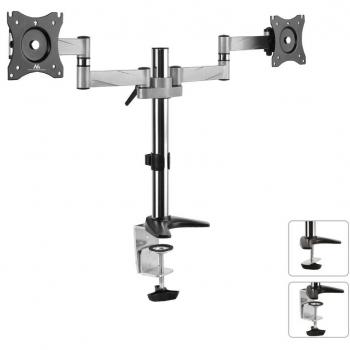 Soporte de Mesa para Pantalla MacLean MC-714 27 13, compatible con monitores de 13 a 27 pulgadas, capacidad de carga hasta 8 kg, ajuste de altura y ángulo, diseño ergonómico y