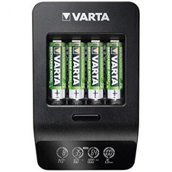 Varta LCD Smart Charger+ Cargador de Pilas con Pantalla LCD para Uso Doméstico con Corriente Alterna